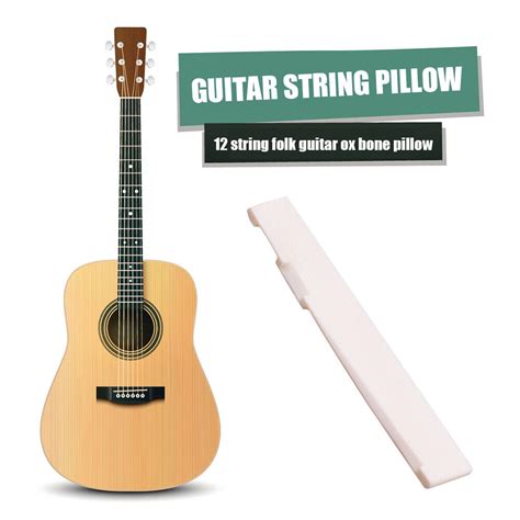 12 Strings Acoustic Guitar Cattle Bone Bridge Saddle Nut Musical Instr ...