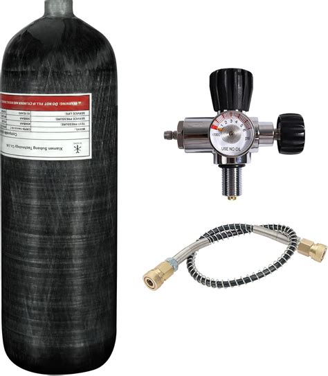 Amazon.com : TUXING 4500psi Carbon Fiber Air Tank 6.8L, PCP Paintball Compressed Air System with ...