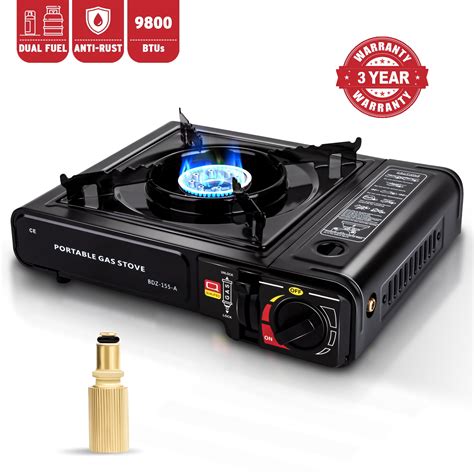 PortableOut Camping Gas Stove with Dual Fuel Butane Propane ...