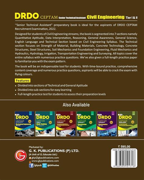 Buy DRDO CEPTAM: Civil Engineering (Tier-1 & 2) - Senior Technical ...