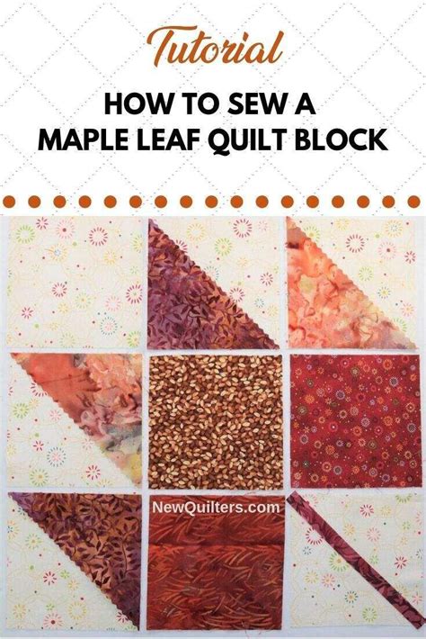 Image result for Maple Leaf Quilt Block Tutorial