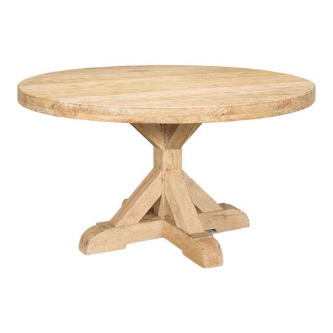 Light Wood Round Dining Table | Chairish