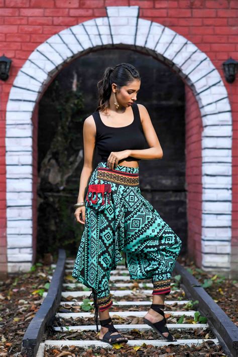 Turquoise Prince Teal Unisex Bohemian Harem Pant | STAND OUT