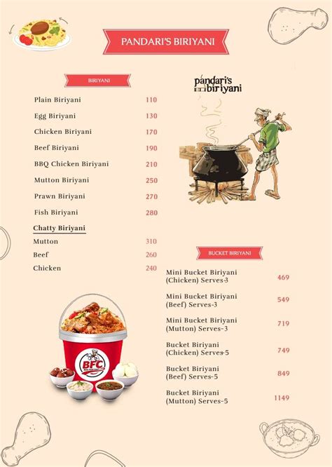 Menu at BANU FOOD COURT (BFC), Marthandam