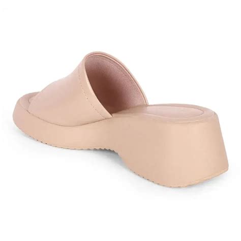 Buy Bowie Everyday Platform Peach Sliders | Lino Perros