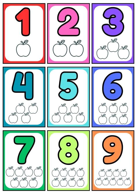 Numbers Flash Cards 的图像结果