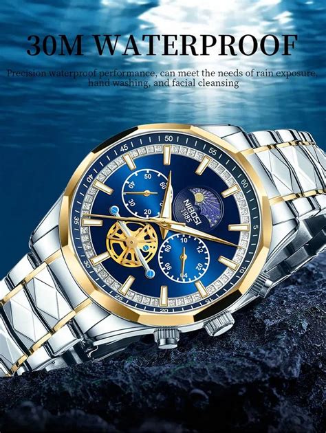 Sports Men Watch Waterproof Chronograph Men's Watches Moon Phase ...