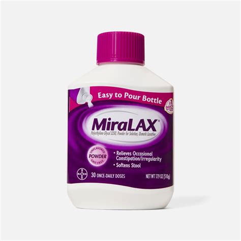 HSA Eligible MiraLAX Laxative Powder for Gentle Constipation Relief ...