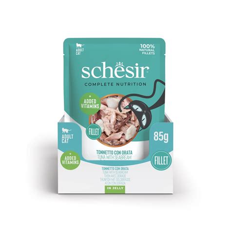 Schesir Complete & Balanced Nutrition Wet Cat Food in Jelly Pouch- Tuna ...