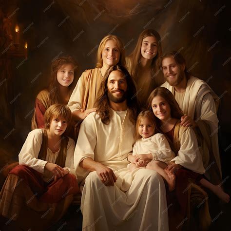 Premium AI Image | Divine Unity Exploring the Love and Faith of Jesus Christ's Family