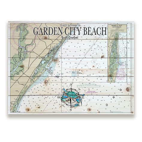 Garden City Sc Beach Map A 1954 Advertisement Map Showing The Early