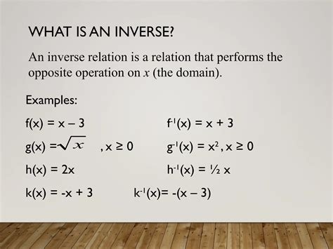 Opposite Of Inverse Relation