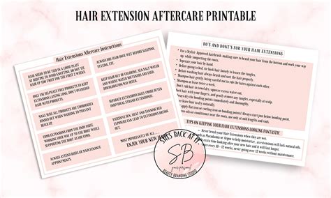 Hair Extensions After Care Instructions Postcard, Hair Extensions ...