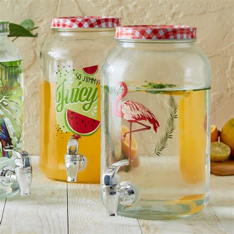 Buy Corsica Essentials Flamingo Glass Dispenser - 3L from Corsica by ...