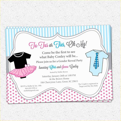 Free Printable Gender Reveal Templates Of Gender Reveal Party ...