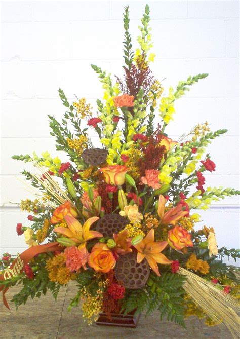 Fall Funeral Arrangement Lots of Fall Hotel Flower Arrangements ...