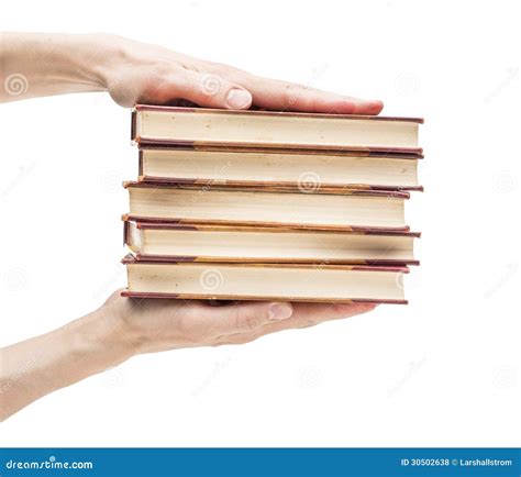 Hands Holding Stack Of Old Books Stock Photo - Image of stack ...