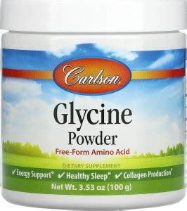 Carlson Glycine Powder, Free Form Amino Acid, 3.53 oz (100 g) Price in ...