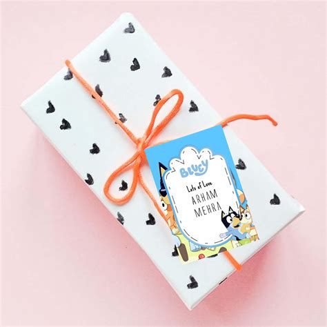Gift tags / Gift Stickers - Bluey theme 8029825532035 – Chatterbox Labels