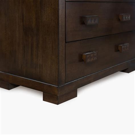 Buy Rio Rubber Wood Chest of 5 Drawers - Brown from Home Centre at just ...