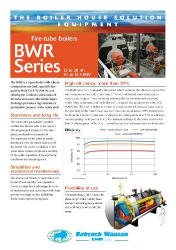 Fire tube steam boiler BWR - Babcock Wanson - PDF Catalogs | Technical ...