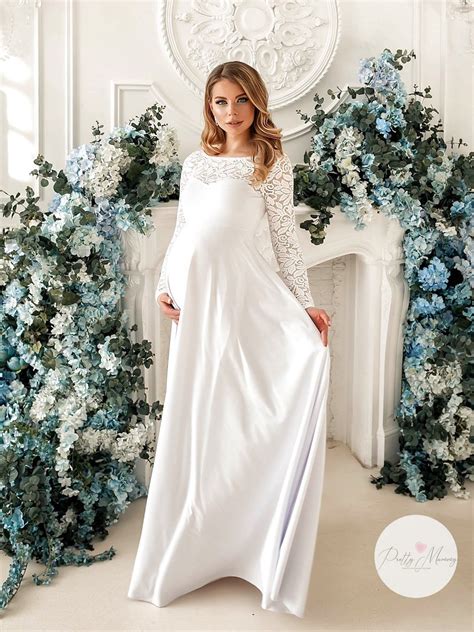 Lace maternity wedding dress 60 photos - Astyledwedding.com