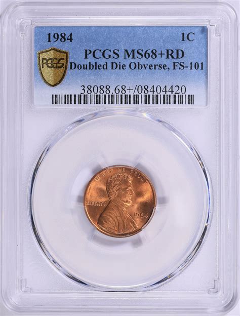 1984 Lincoln Cent Doubled Die Obverse FS-101 PCGS MS-68+ RD (Item ...