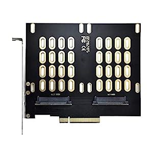 NFHK Dual 2X U.2 SFF-8639 SSD to PCIE Express 3.0 Gen3 X8 X16 Raid Card ...