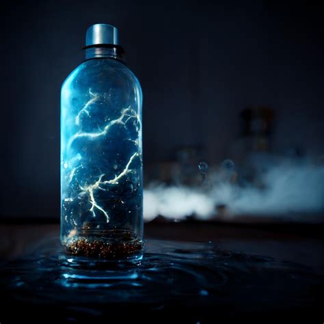 There is a glass jar with a lightning inside of it generative ai ...