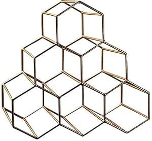 Racks Honeycomb Shape Iron 6 Bottle Wine Rack Simple for Kitchens ...