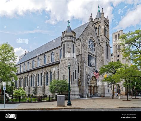 Cathedral of the Immaculate Conception is a landmark church to the west ...