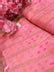 Pink Banarasi Meenakari Bandhani Silk Fabric - 1 Mtr: Exquisite Design
