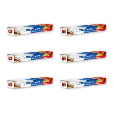 wrap & pack Aluminium foil 72 Meters Pack of 6pcs : Amazon.in: Health ...