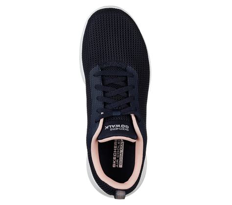 Skechers Navy/Pink Go Walk Joy Lace Up Shoes For Women - Style ID ...