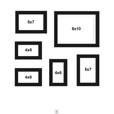 Set Of 6 Wall Photo Frame, For Home & Office Decor ( Size 4x6, 5x7, 8x ...