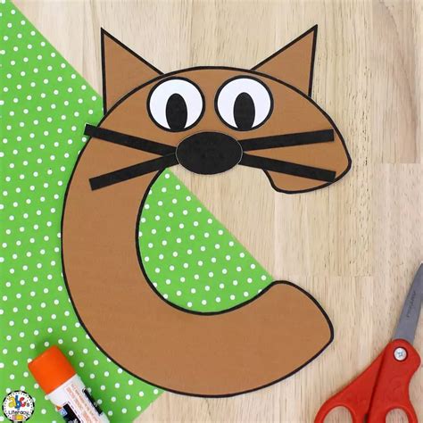 Letter c Cat Craft: Letter Recognition Craft for Preschoolers | Letter ...