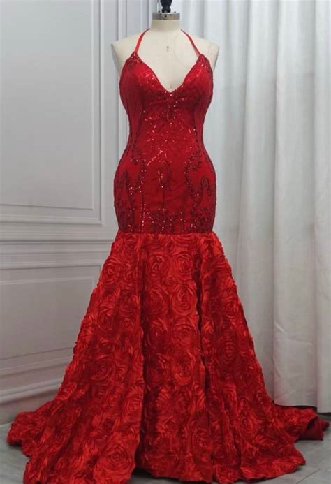 Long Floor Length Red Dress, Prom Gown, Women Evening Dress,african ...