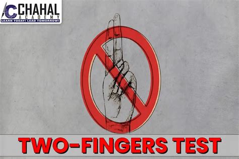 Image result for How Two Finger Test Is Done