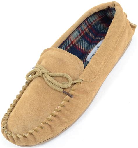 Men's Traditional Genuine Suede Leather Moccasin - Absolute Footwear