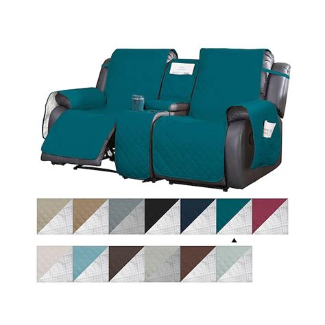 Loveseat Reclining Couch Covers with Console, Non-Slip Pet Cover for ...