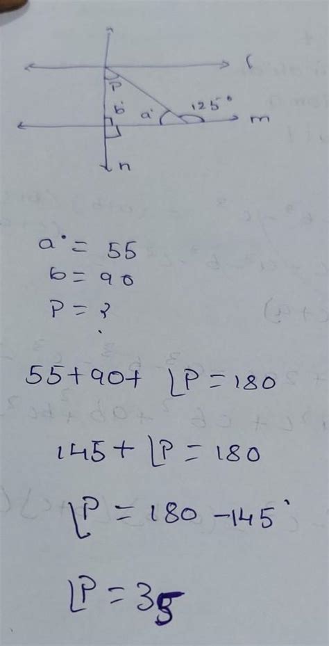 in the FIGURE l||m and n perpendicular to m then find the measure of ...