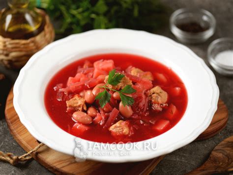 Борщ с квашеной капустой и фасолью — рецепт с фото пошагово