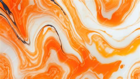Premium AI Image | Orange and White marble textured background