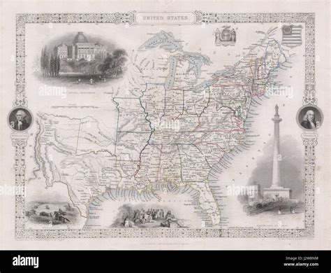 This map from 1850 shows the United States, including Texas at its ...