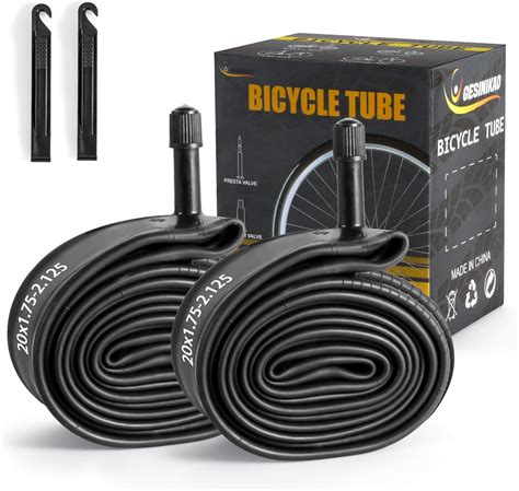 Amazon.com : 2 Pack 20 Inch Bike Tube AV32mm Schrader Valve, Bicycle ...
