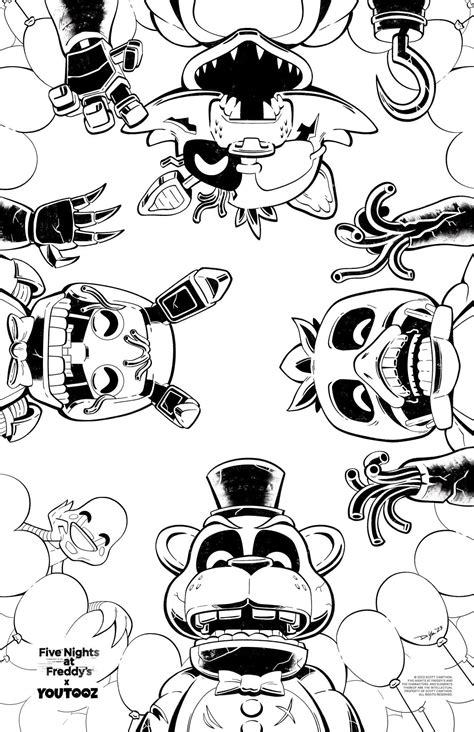 FNaF2 Youtooz Poster | Fnaf coloring pages, Coloring pages, Cute ...
