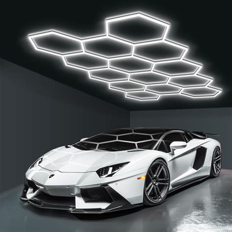 MODERN Hexagon Garage Light: Higher Brightness 720W 86400 Lumens ...
