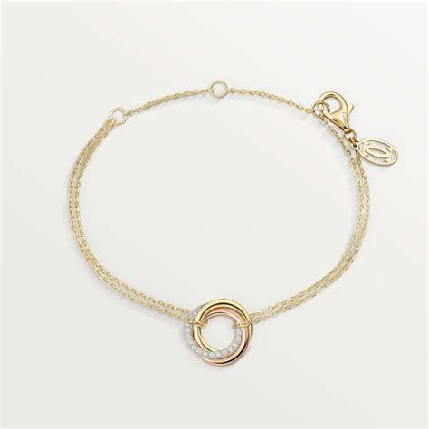Trinity bracelet, on chain, diamonds