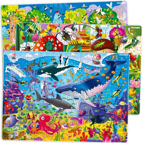 QUOKKA 300 Pieces Puzzles for Kids Ages 10-12 - 3X Set Floor Jigsaw ...