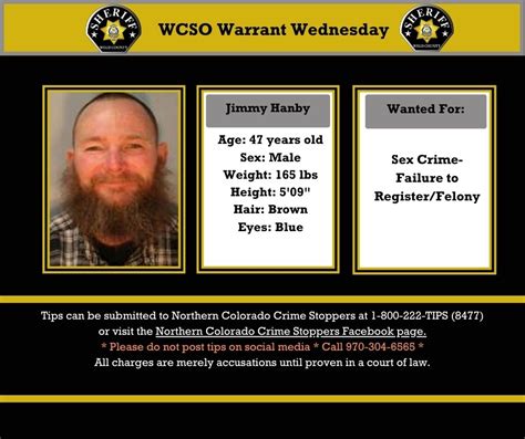 New warrant, same reliable... - Weld County Sheriff's Office | Facebook